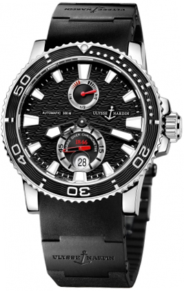 Ulysse Nardin Marine Watches Mens Black Self winding Automatic Chronometer 263-33-3C-82 Watch