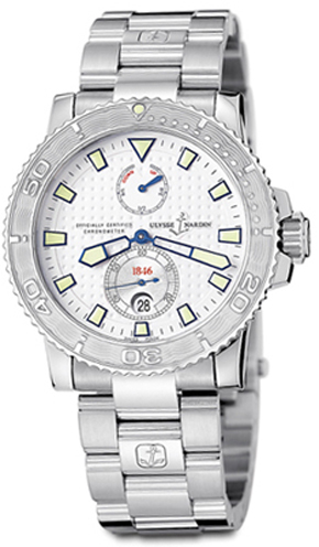 Ulysse Nardin Marine Watches Mens Silver Self winding Automatic Chronometer 263-33-7 Watch