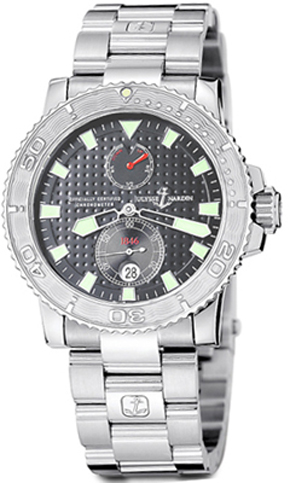 Ulysse Nardin Marine Watches Mens Grey Self winding Automatic Chronometer 263-33-7-91 Watch