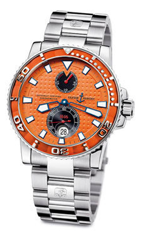 Ulysse Nardin Marine Watches Mens Orange Self winding Automatic Chronometer 263-33-7-97 Watch