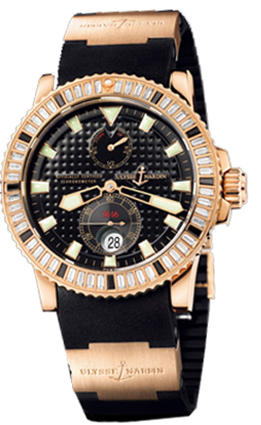 Ulysse Nardin Marine Watches Mens Black Self winding Automatic Chronometer 266-34BAG-3A-92 Watch