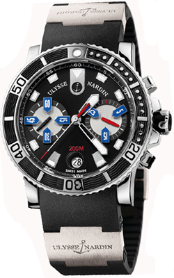 Ulysse Nardin Marine Watches Mens Black Self winding Automatic 8003-102-3-92 Watch