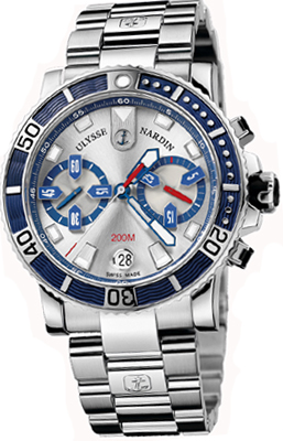 Ulysse Nardin Marine Watches Mens Silver Self winding Automatic 8003-102-7-91 Watch