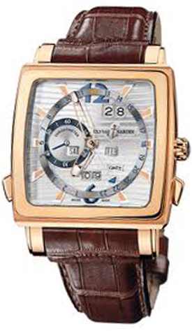 Ulysse Nardin Functional Watches Mens Silver Self winding Automatic 326-90-91 Watch