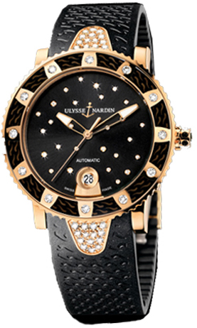 Ulysse Nardin Marine Watches Ladies Black Self winding Automatic 8106-101E-3C-22 Watch