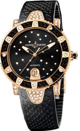 Ulysse Nardin Marine Watches Ladies Black Self winding Automatic 8106-101EC-3C-22 Watch