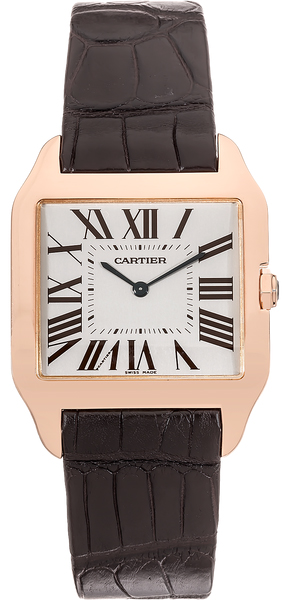 Cartier Santos De Cartier Watches Mens Satin Finish Grey Manual Winding W2006951 Watch