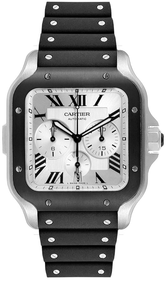 Cartier Santos De Cartier Watches Mens Satinbrushed Silver Self winding Automatic WSSA0017 Watch