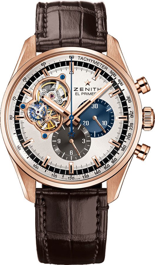 Zenith Chronomaster El Primero Watches Mens Silver Self winding Automatic Chronometer 18-2040-4061-69-C494 Watch