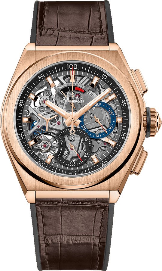 Zenith Defy El Primero 21 Watches Mens Openworked Skeleton Self winding Automatic Chronometer 18-9000-9004-71-R585 Watch