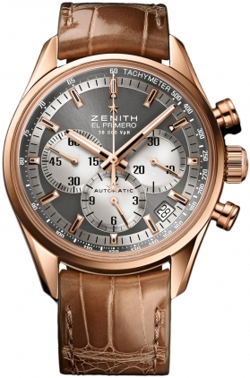 Zenith 2010 El Primero Collection Watches Ladies Grey Self winding Automatic Chronometer 18-2150-400-21-C709 Watch