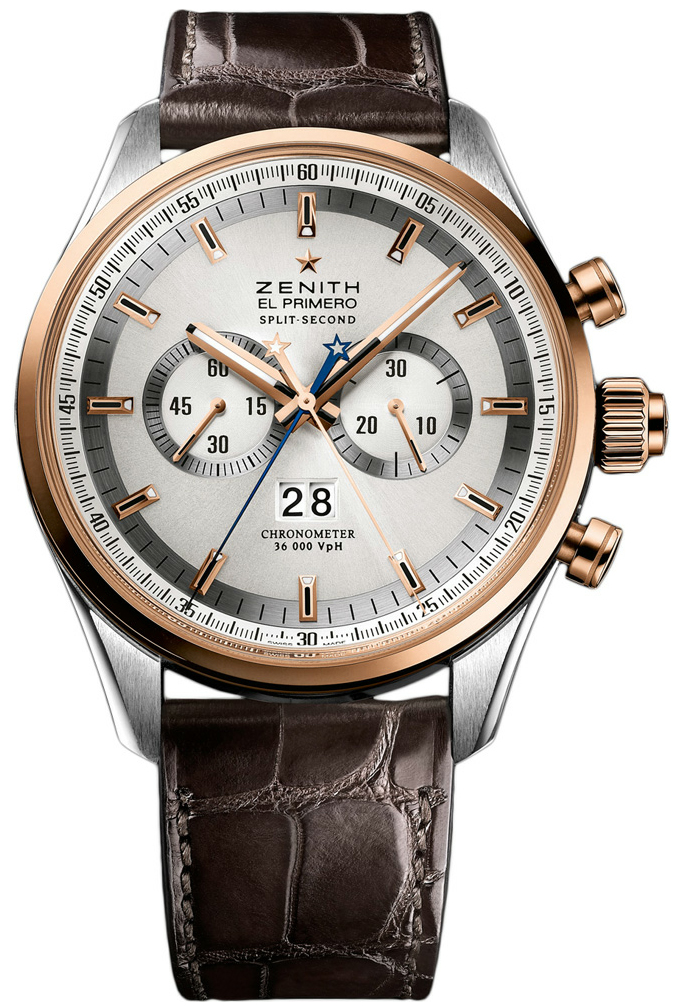 Zenith El Primero Rattrapante Watches Mens Sunray Silver Self winding Automatic 51-2050-4026-01-C713 Watch