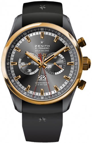 Zenith El Primero Rattrapante Watches Mens Metallic Sunray Black Self winding Automatic 78-2050-4026-91-R530 Watch