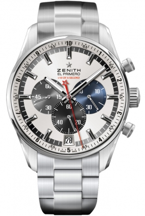 Zenith 2010 El Primero Collection Watches Mens Silver Self winding Automatic Chronometer 03-2041-4052-69-M2040 Watch