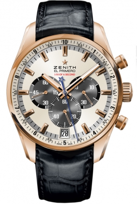 Zenith 2010 El Primero Collection Watches Mens Silver Self winding Automatic Chronometer 18-2040-4052-21-C496 Watch
