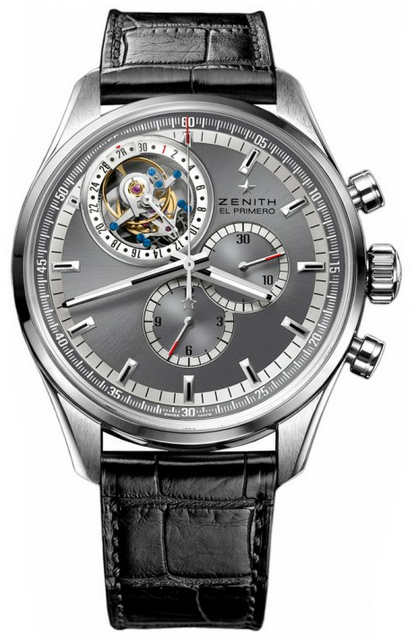 Zenith El Primero Tourbillon Watches Mens Silver Self winding Automatic 65-2050-4035-91-C714 Watch