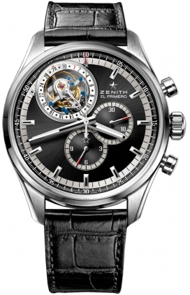 Zenith 2010 El Primero Collection Watches Mens Black Self winding Automatic Chronometer 03-2050-4035-21-C630 Watch