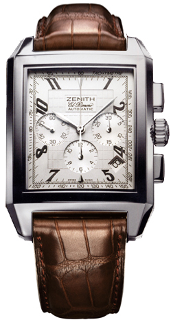 Zenith Port Royal Rectangle Open Watches Mens White Self winding Automatic Chronometer 03-0550-400-01-C491 Watch